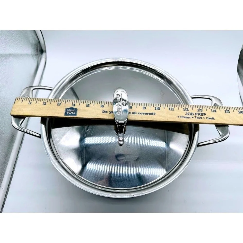 All-Clad Stainless Steel 8 Quart Stockpot with Lid Tri-Ply Bonded Induction USA